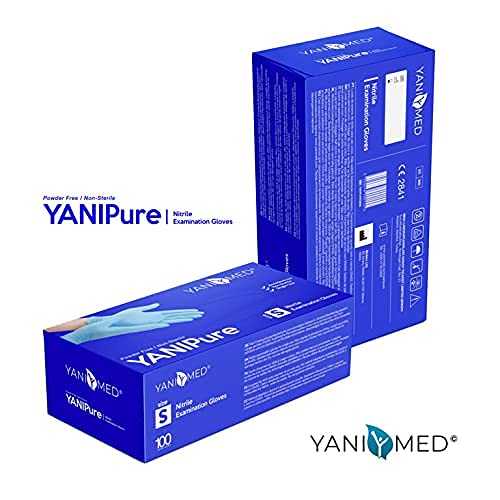 Yanipure Full Nitrile Exam Blue Gloves - Image 3